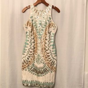 Verty Aztec Sequin Dress